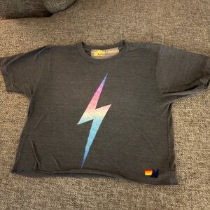 Aviator Nation Kids Lightning Bolt Tee - Charcoal